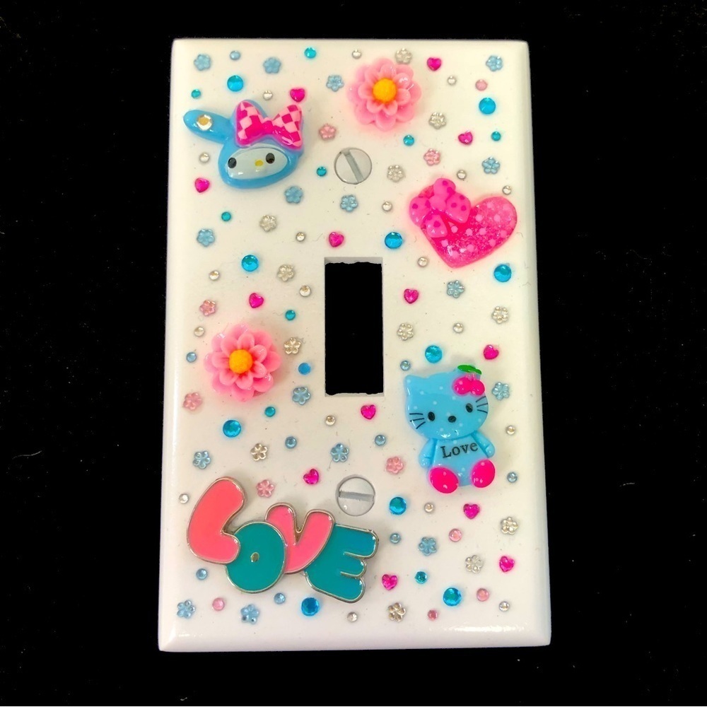 💕2/$25💕Hello Kitty/My Melody Light Switch Plate Cover Handcrafted